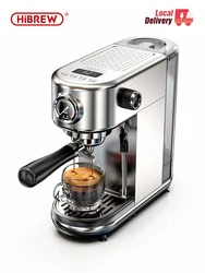 HiBREW 20Bar Macchina per caffè espresso semiautomatica Temperatura regolabile Fredda/caldo Macchina per caffè super sottile Cappuccino H10B