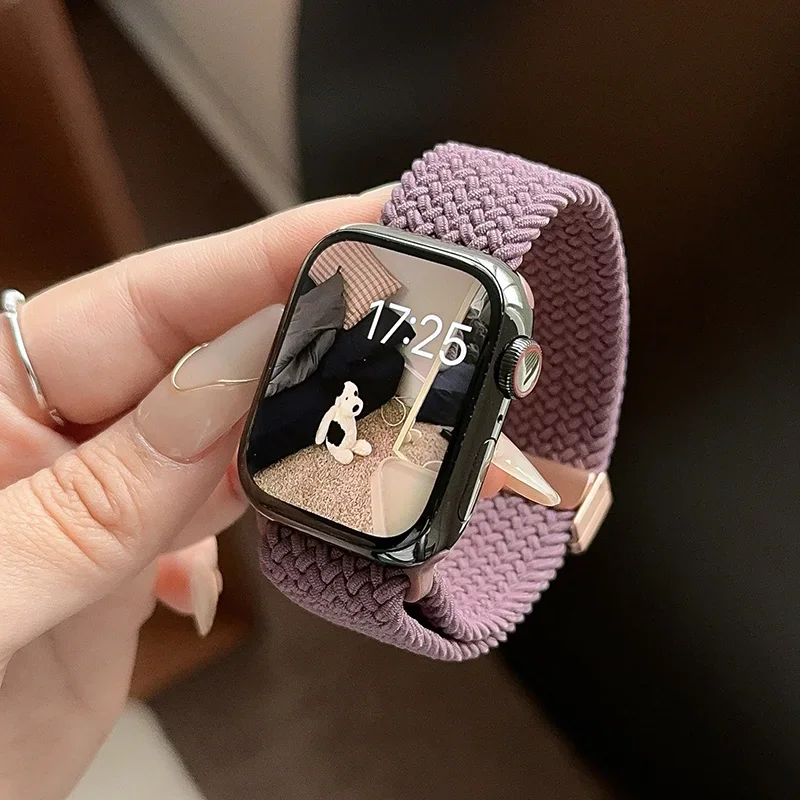 สายไนลอนถักสำหรับ Apple Watch 11 ขนาด 49 มม. 44 มม. 45 มม. 42 มม. 46 มม. 40 มม. 41 มม. Ultra 3 สายรัดข้อมือ iWatch Series 10 9 8 7 6 SE