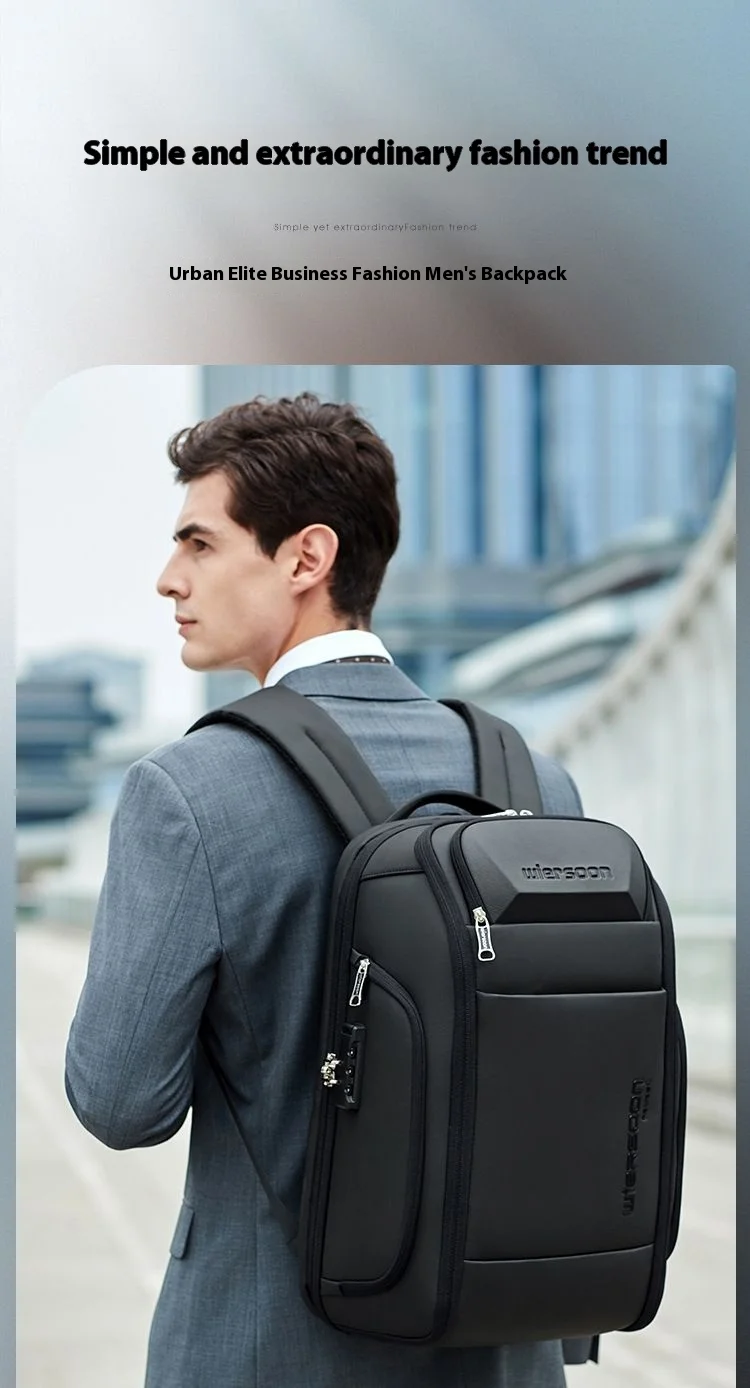 35-l-Business-Rucksack für Herren, wasserdichter Rucksack, große Kapazität, Geschäftsreise, multifunktionale Passwort-Anti-Diebstahl-Laptoptasche – Detail 7
