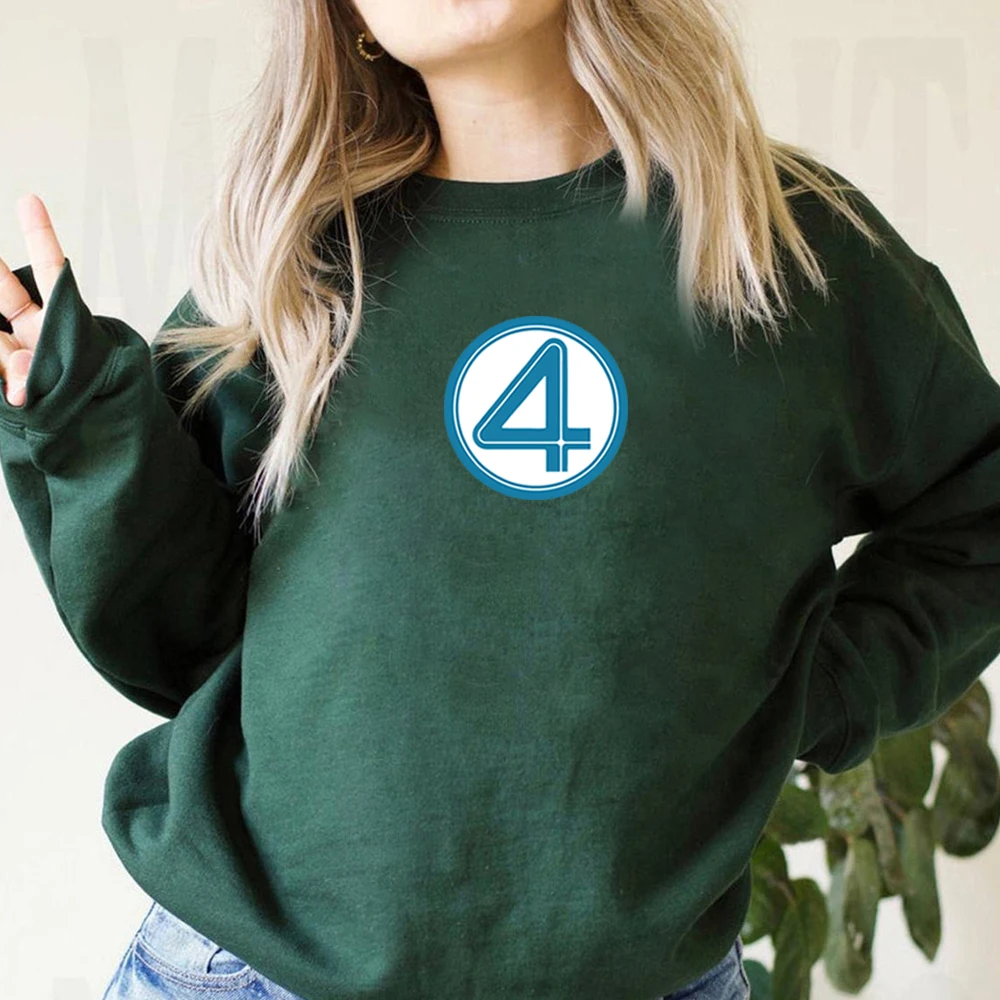 Fantastic Four First Steps 2025 Felpa con logo Retro Fantastic 4 Pullover Camicia da film Uomo Donna Felpa con cappuccio Felpe a maniche lunghe