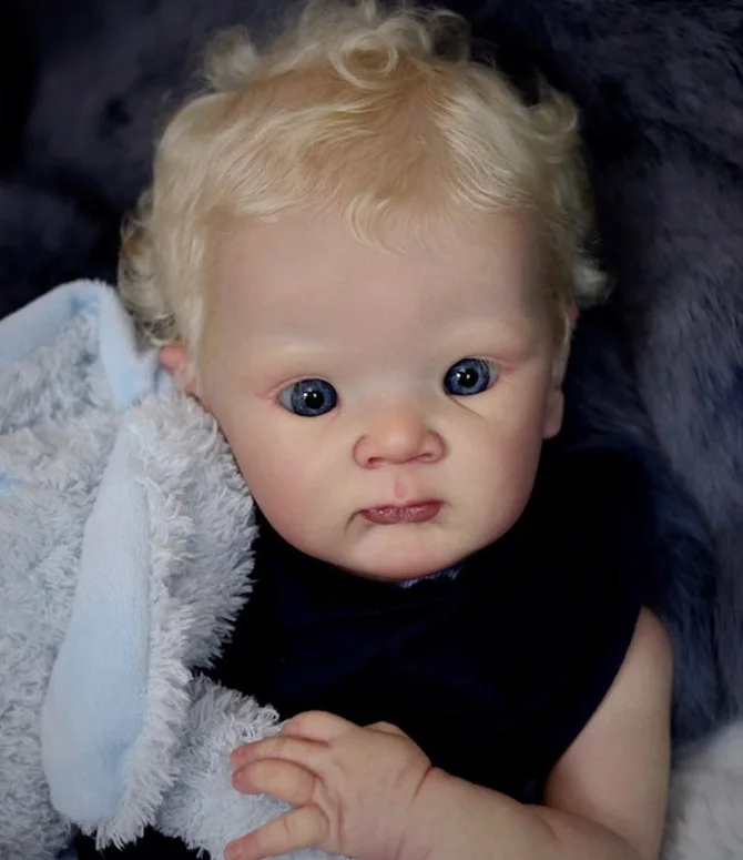 Zaza Limited Edition Reborn Doll Kit 19Inch Un painted Blank DIY Doll Parts Lifelike Soft Touch With Cloth Body