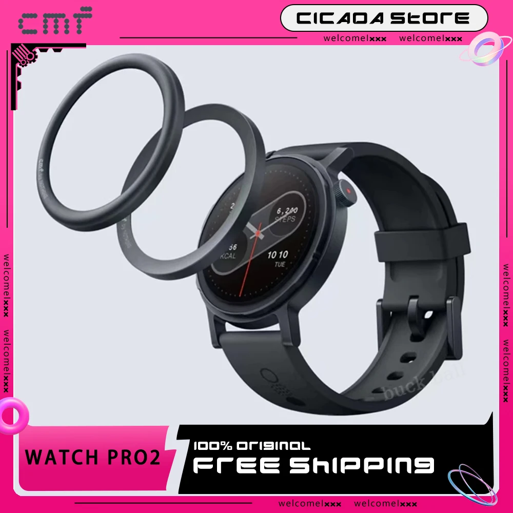 Cmf By Nothing Watch Pro2 Bluetooth Смарт-часы 1,32-дюймовый Amoled-экран Cmf Часы для звонков Спортивные GPS Водонепроницаемые умные часы для мужчин