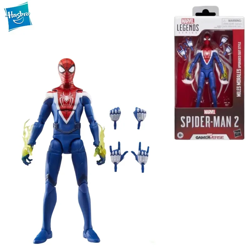 

Новая оригинальная фигурка Hasbro Marvel Legends Series MILES MORALES UPGRADED SUIT STYLE Man Spider-Man 2, модель игрушки, подарок