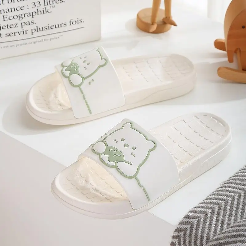 

Новые летние милые нескользящие тапочки для дома и ванной, парные тапочки для женщин и мужчин, удобные уличные и домашние шлепанцы.