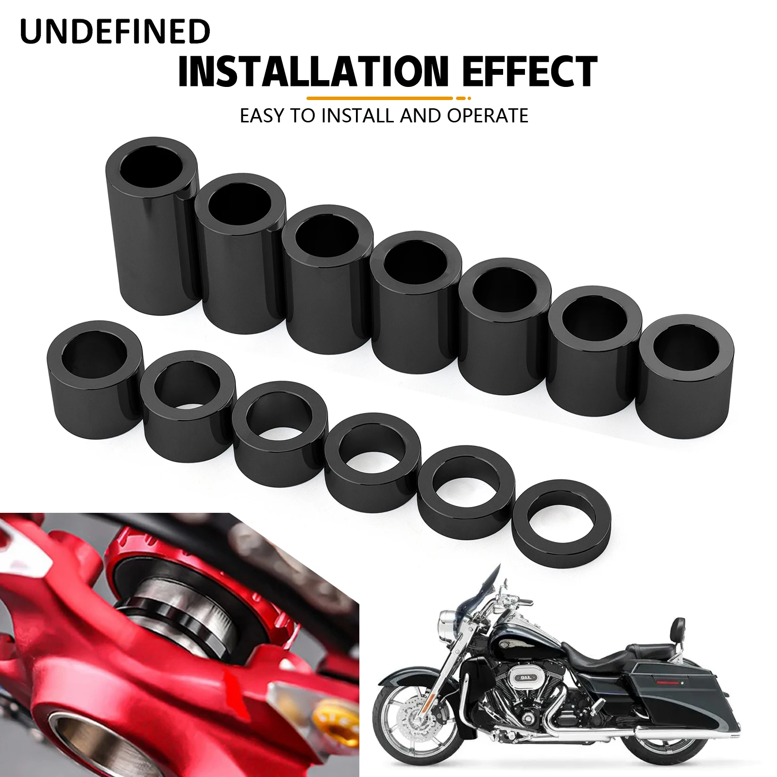 Universal Motorcycle Accessories Wheel Axle Spacers Kit 3/4