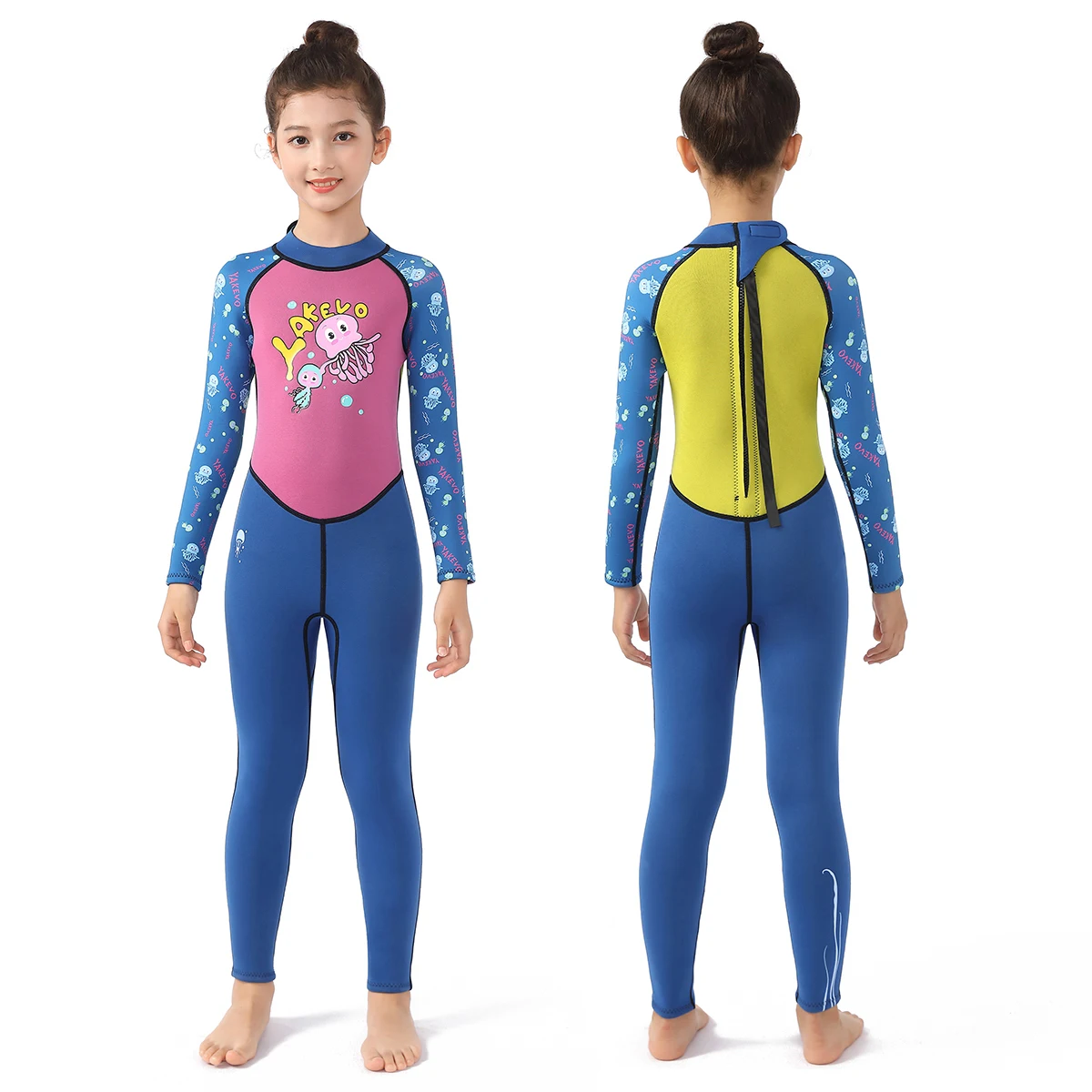 

STLF YAKEVO Wholesale Wetsuits 2.5MM Diving Suit Girls Neoprene Wet Suit One Piece Warm Back Zipper Kids Neoprene Wetsuit