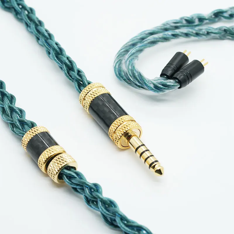 ivipQ-340 Vieraderige hoofdtelefoon-upgradekabel, met 4,4 mm en 3,5 mm-interfaces, MMCX 2-pins 0,78 mm, geschikt voor AKG, IE900, IEM