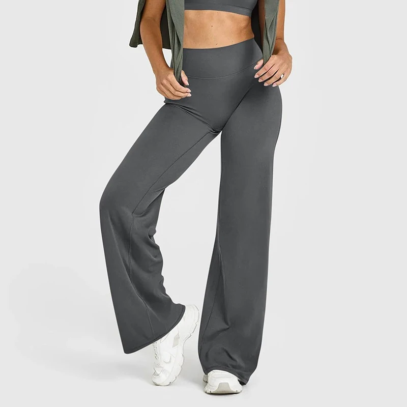 Women's Mid-Waist Yoga Pants Straight-Leg Pants Ultra Soft Butter Fabric Gym Naked Feel Pilates Running Sport Trousers