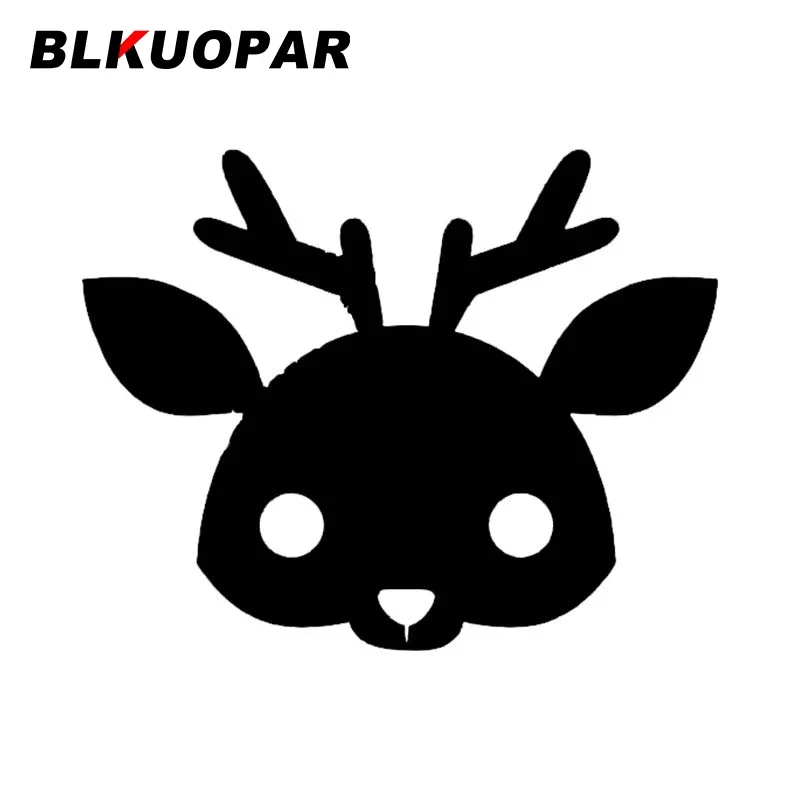 BLKUOPAR Cute Deer Car Stickers Creative Decals JDM Assessoires Personality Trunk Skateboard Waterproof Occlusion Scratch Decor