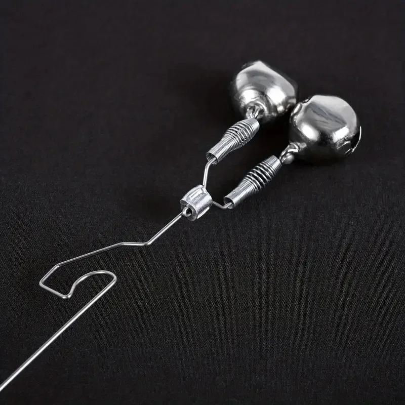 1pc Stainless Steel Fish Bell Alarm, Adjustable Fishing Bite Alarm Indicator, Fishing Tackle image 4