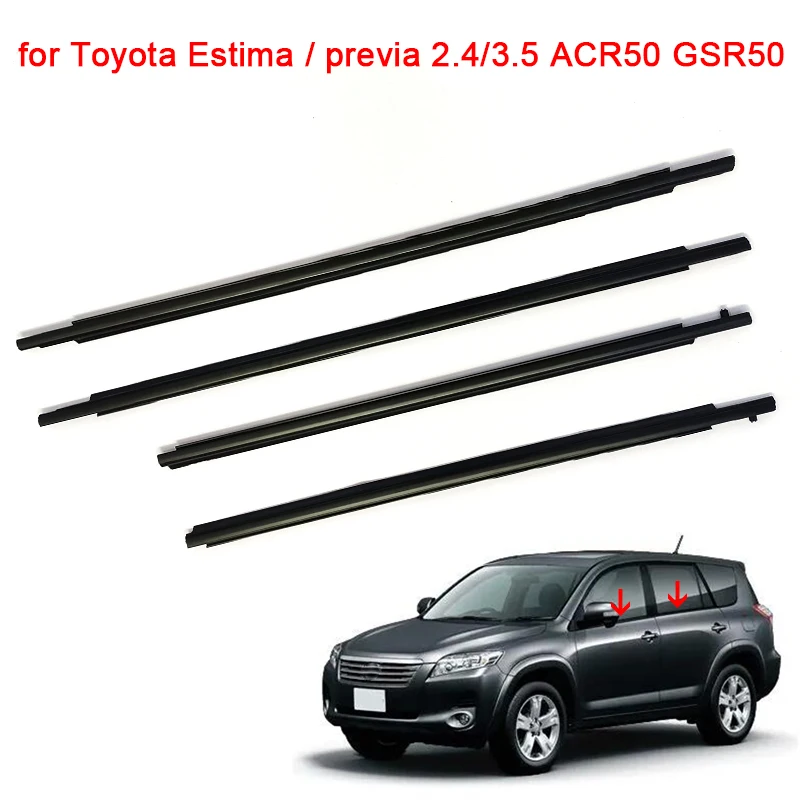 

Car Window Weatherstrip Window Glass Waterproof Pressure Strip Sealing Strip Fit for Toyota Estima Previa 2.4 3.5 ACR50 GSR50