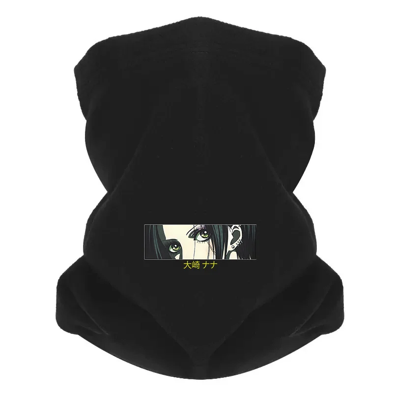 Anime girl eyes black hair ear piercings Men Windproof Scarf Mask Neck Gaiter Hat Women cap Headgear Outdoor Keep Warm Winter Mu