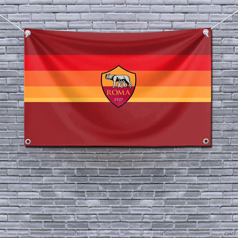 Rome Sports Club Flag Hanging Flags 90x150cm Banner for Room Garage Bar Wall Tapestry Rcing Flag Home Decoration Outdoor Decor