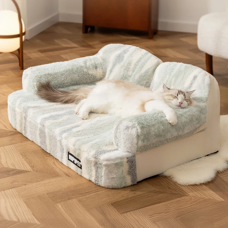 Cat nest tiger pattern sofa cat open four seasons pet bed sofa