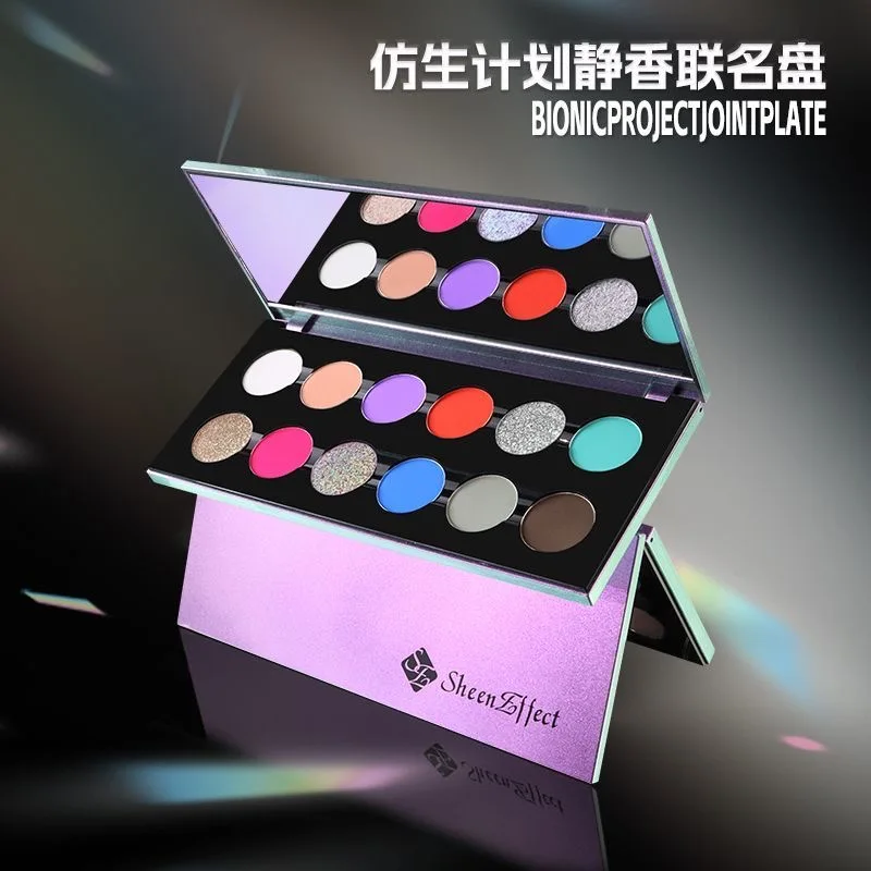 Sheeneffect Joint Co-branded Chameleon Chrome Eyeshadow Palette 12 Colors Eyeshadow High End Makeup Cosmetics