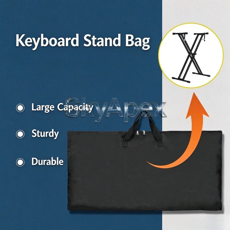 X Type Electronic Keyboard Stand Sturdy Storage Bag Portable Instrument Pouch Bow Ball Art Board Rack Cover Durable Lightweight