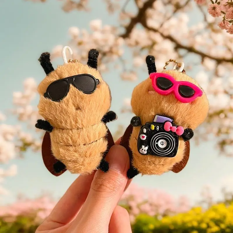 만화 플러시 바퀴벌레 모양 장난감 참 학생 가방 장식 재미있는 선물 액세서리 학생용