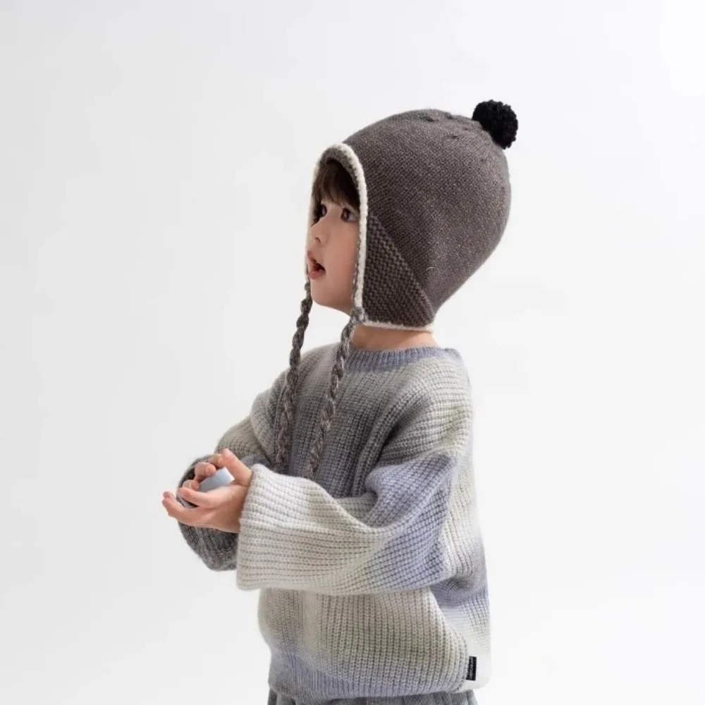 جديد محبوك السترة قبعة دافئة Coldproof قبعة صغيرة يندبروف Pompom محبوك قبعة الخريف والشتاء #2