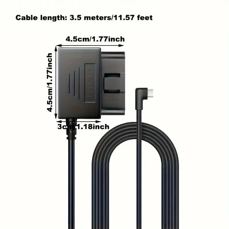 Hardwire Kit OBD For Dash Cam With Type C Port Support Parking Mode Power Cable