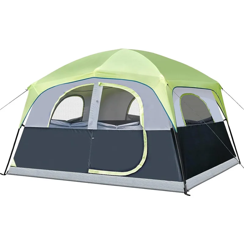 

Hot Selling Product Double-Layer Camping Tent Outdoor Thickened Rainproof Camping Tent Portable Quickly Open Family Tent