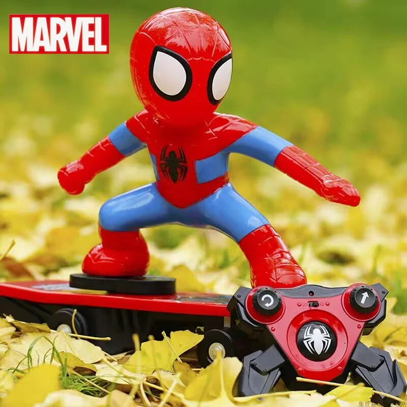 Hot Marvel Spiderman Automatic Flip Rotation Skateboard Acousto-Optic Car Ultraman Electric Music Toy Stunt Scooters Xmas Toys