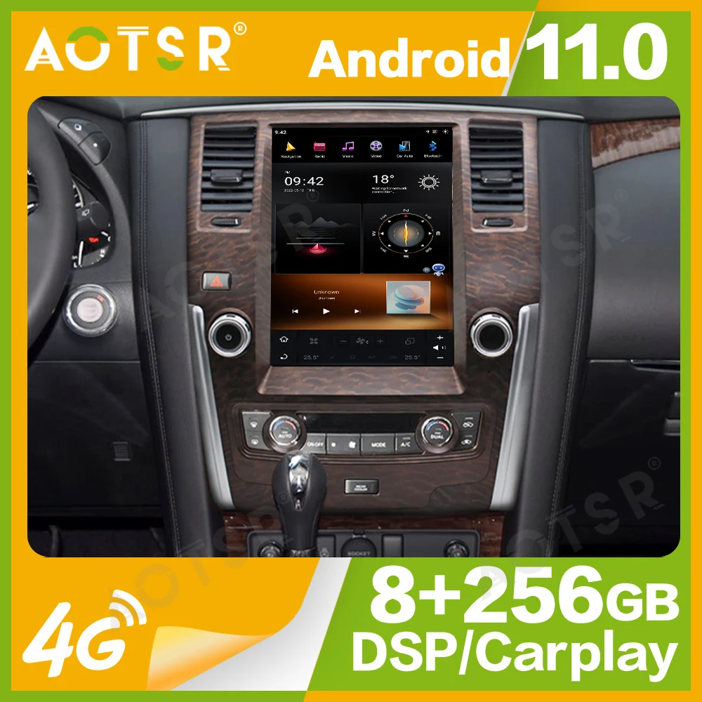 

12.1'' Qualcomm 8 core For Nissan Patrol 2010-2018 Car Radio Multimedia Player Android 11 Auto GPS Navi Wireless Carplay Head