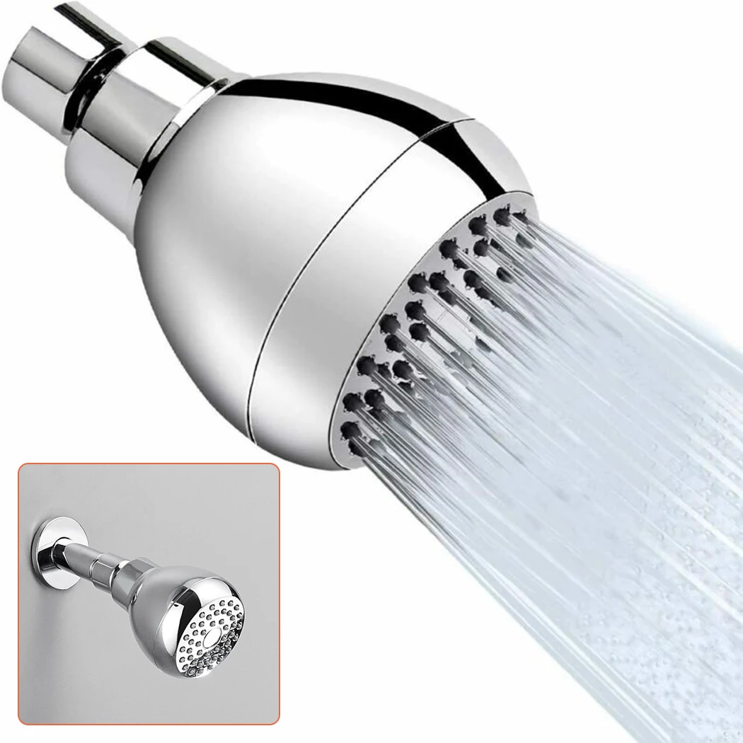 Replacement Shower Head ABS Accessories 3 Inch Anti-leak Bathroom Bathtubs High Pressure Polished Chrome Rainfall