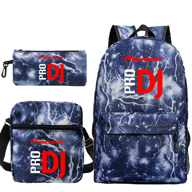 DJ Pioneer PRO Backpacks 3Pcs/Set School Bags With Shoulder Bags Boys Girls Schoolbag Book Rucksack Men Laptop Knapsack Mochilas