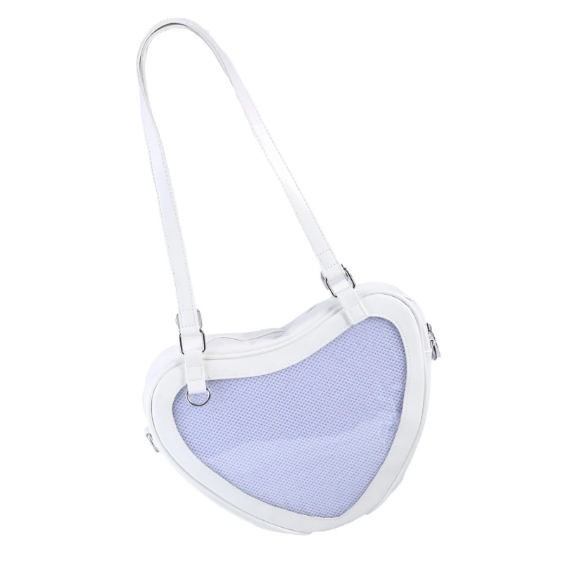 Lovely Bag for Women Girls Japanese Styles Shoulder Bag Heart Shaped Crossbody Bag Bag Student School Bag E74B
