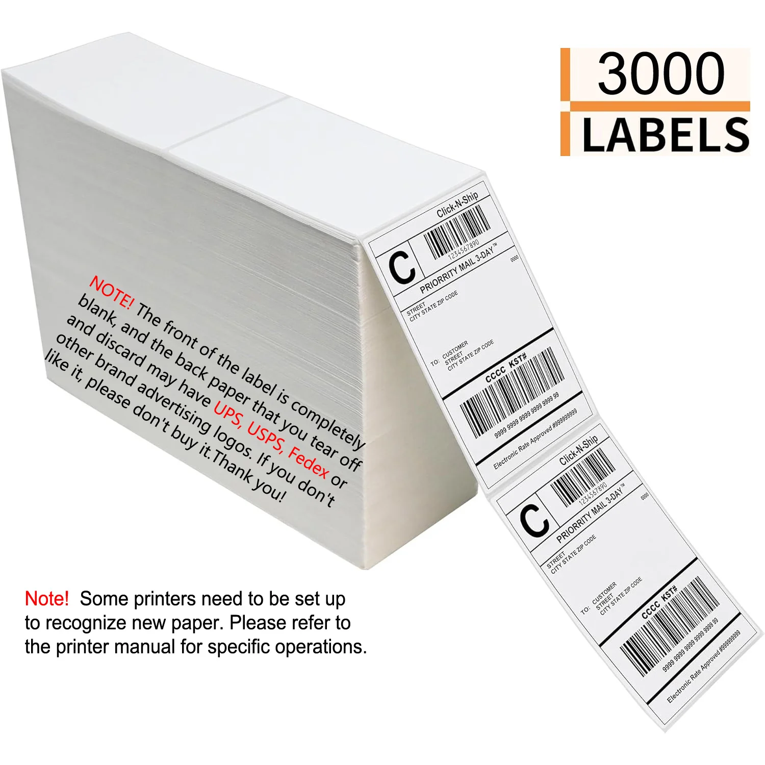 ملصقات حرارية مباشرة 4 × 6 عالية الجودة، ملصقات شحن حرارية، طباعة شفافة، مقاومة للماء والزيت، لاصق قوي، خالية من مادة BPA #1