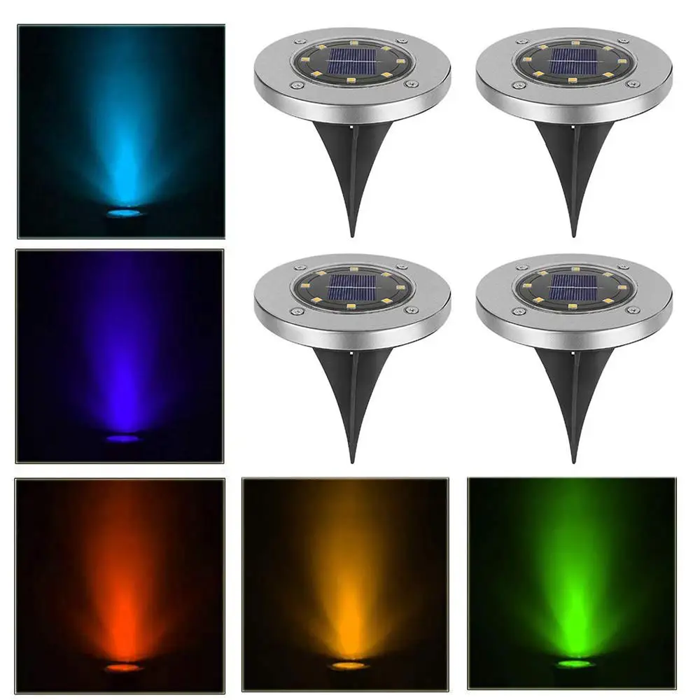 Solar Long-lasting Automatic Energy-efficient Weatherproof High-quality Color-changing Landscape Lights Automatic Buried Lights