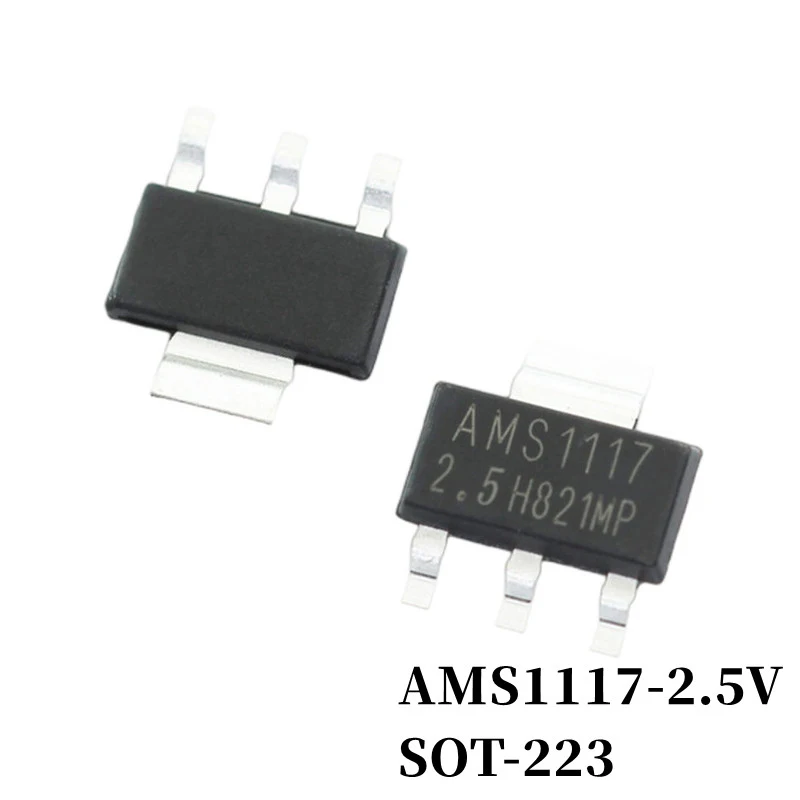 10~200Pcs AMS1117-1V2 1V5 1V8 2V5 3V3 5V AMS1117-ADJ SOT-223 LDO 3-Terminal Regulator IC SMD