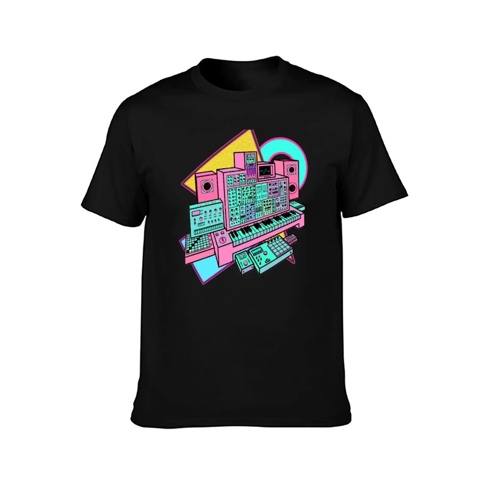 Modular Synthesizer for Synthwave Music Producer T-Shirt Construction Work Tee Shirt T-Shirt
