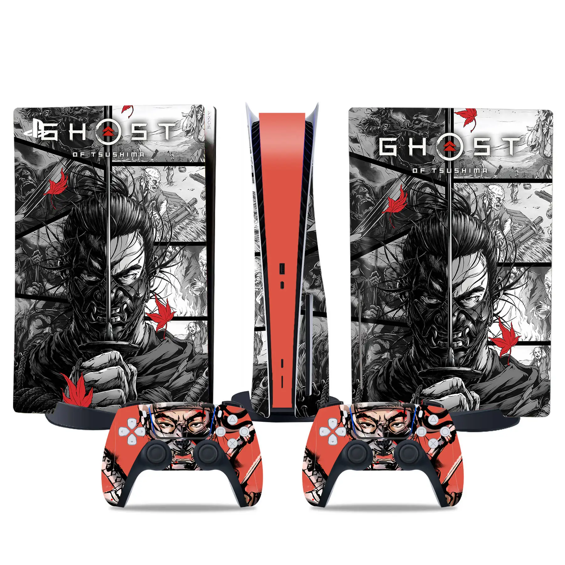 Ghost of Tsushima For PS5 disc Console and Controllers stickers For ps5 disk skin sticker for ps5 disk vinyl sticker