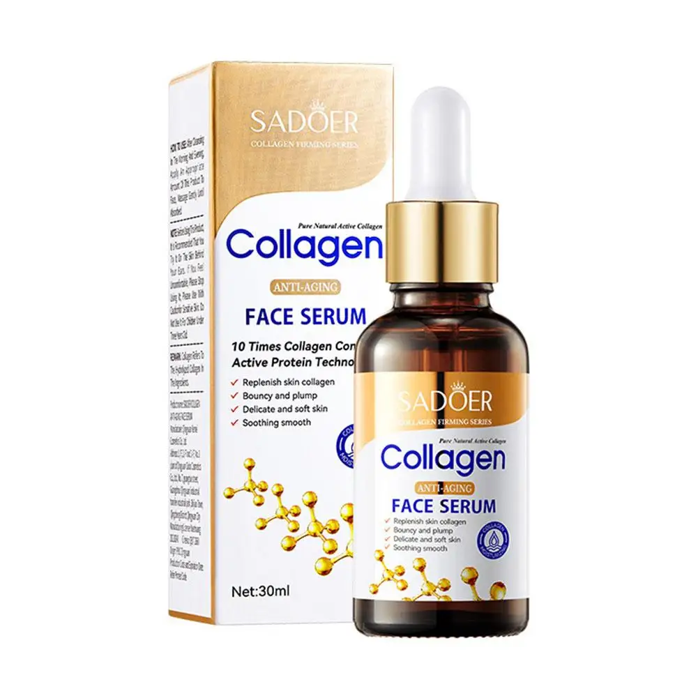 Collagen Face Serum Skincare Facial Essence Liquid Moisturizing Nourishing Water Replenishment Refreshing Facial Serum Car