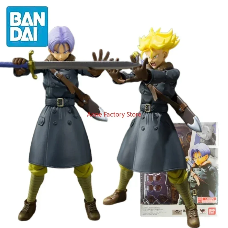 

Bandai Original Dragon Ball Z Trunks S.h Figuarts Universe Future Chapter Time and Space Patrolman Pvc Model Ornaments Toy Model