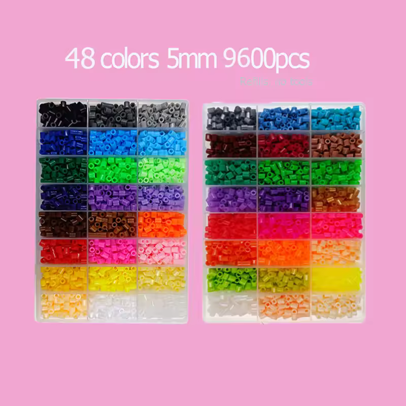 Hama Beads Box Embalagem Thermal mosaic Ferro Educação Beads, Ironing beads Fuse Beads Brinquedo DIY, 24 48 72 Cores 2.6MM 5MM - Image 12