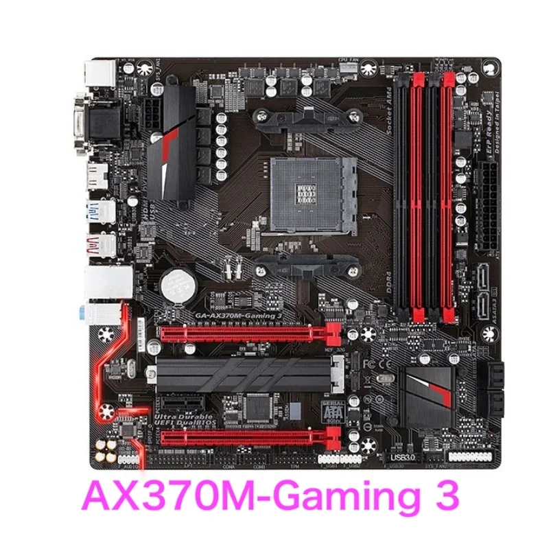 Gigabyte-AX370M-Gaming 3デスクトップマザーボード、GA-AX370M-Gaming 3、ddr4メインボード、100% テスト済み、正常、完全に動作