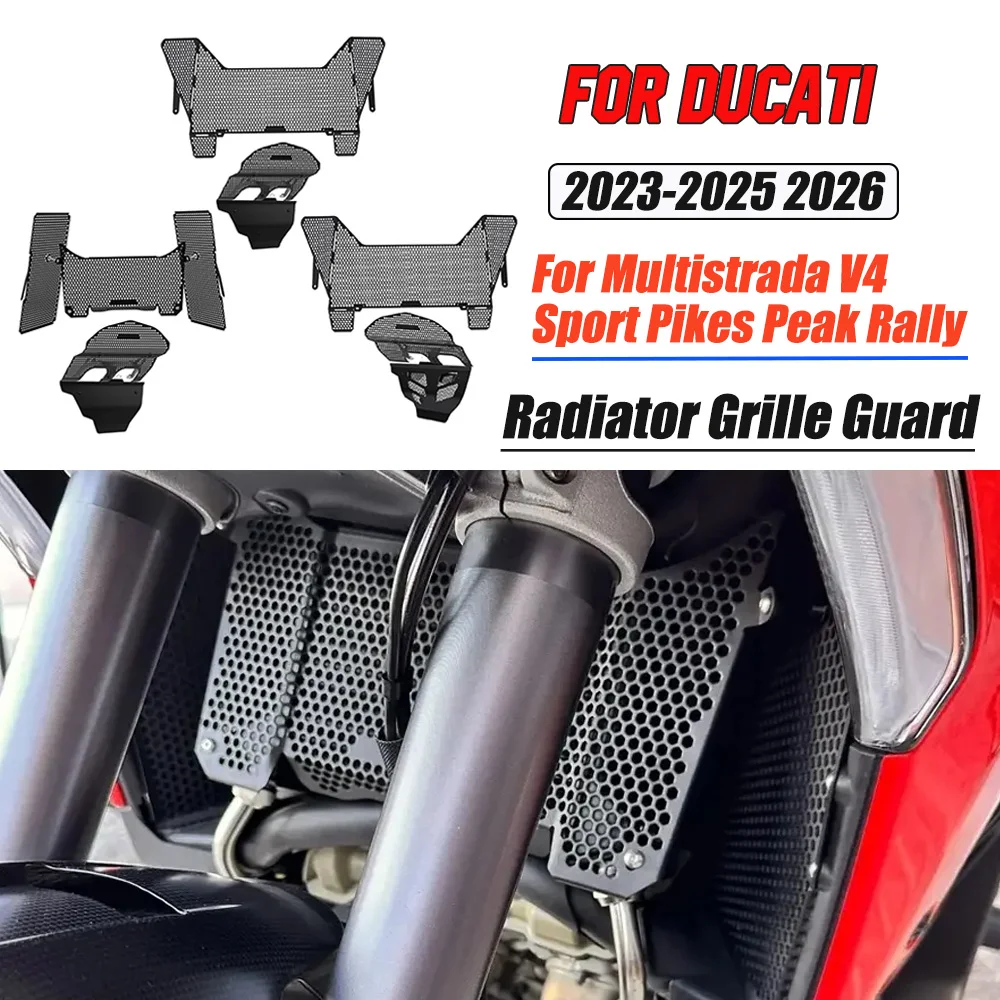 

Motocycle Radiator Grille Cover Water Tank Guard Protection For Ducati Multistrada V4 Sport Pikes Peak Rally 2023 2024 2025 2026
