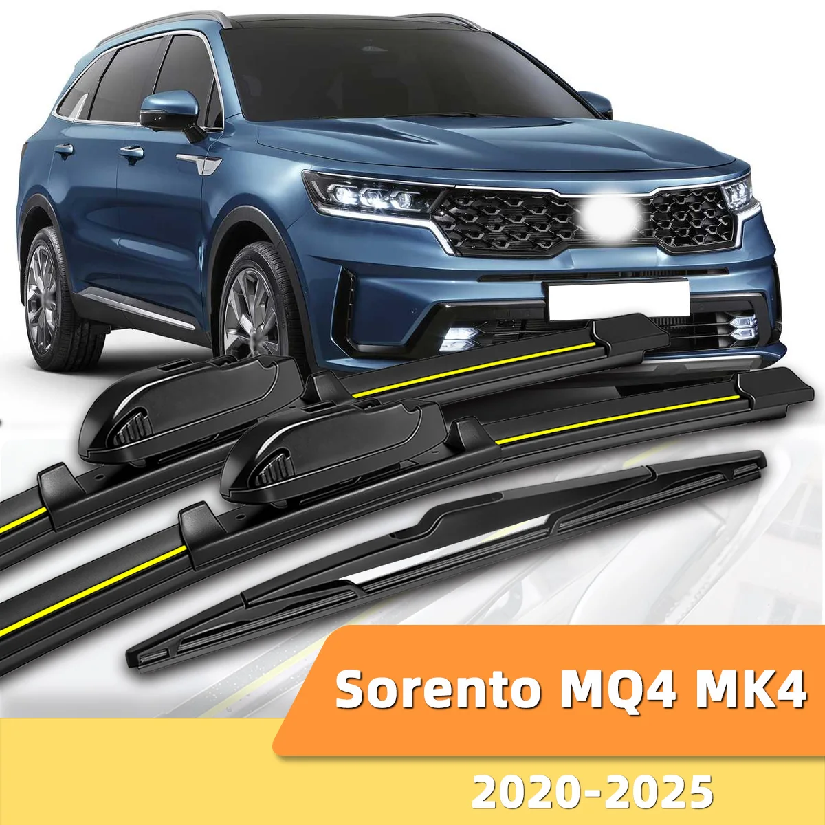 Geeignet für KIA Sorento MQ4 MK4 2020-2025 Front- und Heckscheibenwischer, langlebiges Zubehör für Autoscheiben 2022 2023.