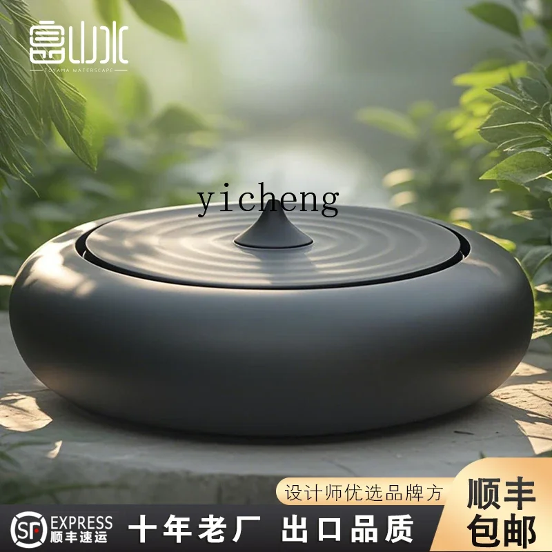 FZ  desktop ornament landscape sketch flowing water club decoration water bowl cornucopia