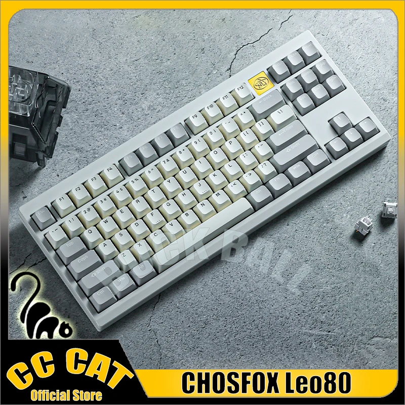 

CHOSFOX LEO 80 Mechanical Keyboard Wireless Gameing Keyboard Aluminium Three Mode RGB Backlight Gasket Customizion Gamer keybord