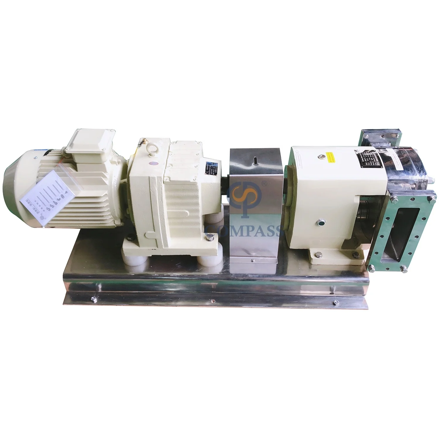 

High Viscosity Stainless Steel SS304 ZB3A Rotary Lobe Pump Yogurt Sanitary Electric Lobe Rotor Pump with Butterfly Type Rotors