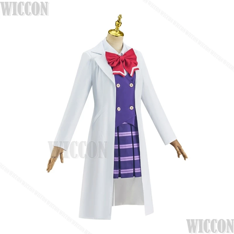 Akane Houzuki Cosplay Game Gyakuten Saiban Costume Ema Skye Ace Attorney Skirt Women JK Uniform Coat Wig Prop Holloween Roleplay