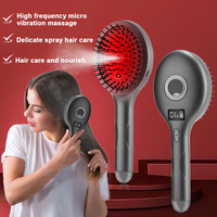 4 Modes Electric Spray Massage Comb Vibration Scalp Head Massager 630nm Red Light Hair Growth Brush Essential Oil Hair Care Tool