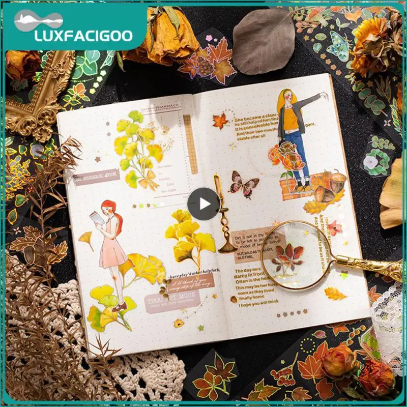 Cuaderno maravilloso como carillón de viento, cuaderno de Collage estructurado, pegatinas blancas translúcidas impermeables y duraderas, pasta de Material