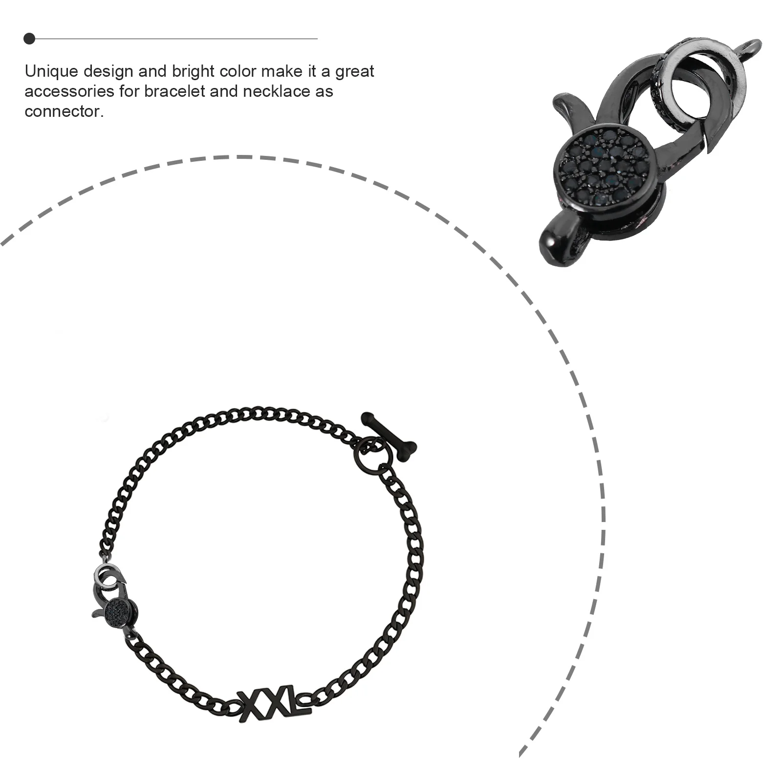 2Pcs Lobster Claw Clasp DIY Jewelry Connectors for Bracelets Necklaces Unique Design Small Space Saving Lobster Claw Clasp