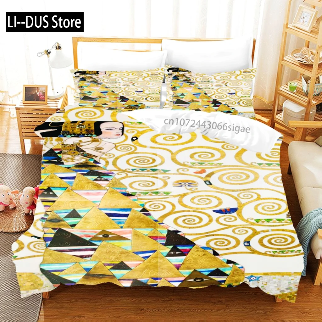 الملاك النفط اللوحة طقم سرير الأوروبي الرجعية النفط اللوحة الفنية غطاء لحاف غطاء لحاف للنساء الاطفال غرفة نوم الزينة