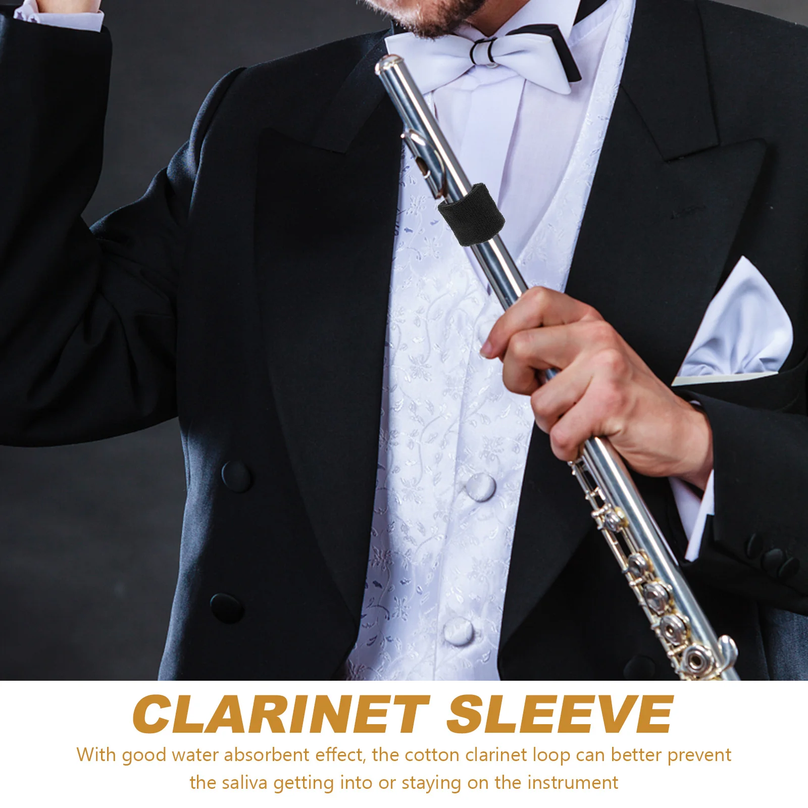 

Elastic Flute Loop Cotton Clarinet Ring Accessory Waterproof Oboe Sleeve Wind Instrument Protection Supplies Flute Protection