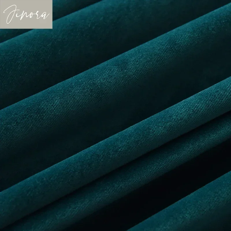 

European Luxury Curtains for Bedroom Living Dining Room Velvet Green Curtains Blackout High Quality Window Curtain House Custom